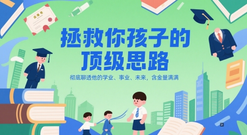 付费文章：拯救你孩子的顶级思路，彻底聊透他的学业、事业、未来，含金量满满-情久项目网