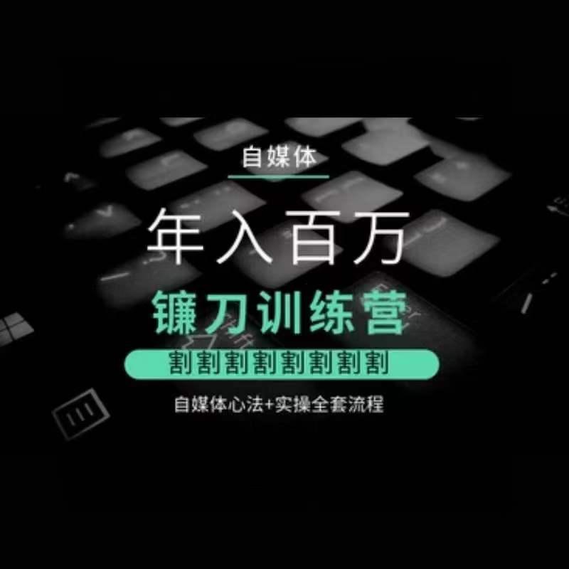 自媒体年入百万镰刀训练营，割割割割割割割割，自媒体心法+实操全套流程-情久项目网
