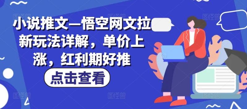 小说推文—悟空网文拉新玩法详解，单价上涨，红利期好推-情久项目网