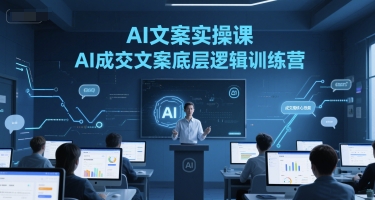 AI文案实操课，AI成交文案底层逻辑训练营-情久项目网