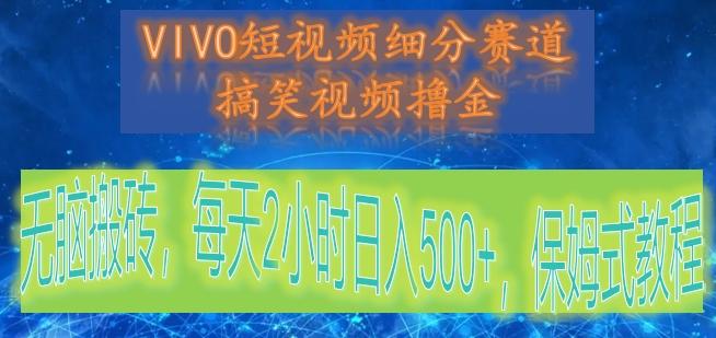 VIVO短视频细分赛道，搞笑视频撸金，无脑搬砖，每天2小时日入500+，保姆式教程-情久项目网
