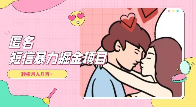 全网首发，揭秘超冷门匿名短信项目，通过信息差日入几百+【揭秘】-情久项目网