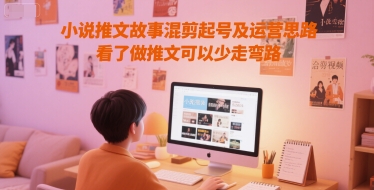 小说推文故事混剪起号及运营思路，看了做推文可以少走弯路-情久项目网
