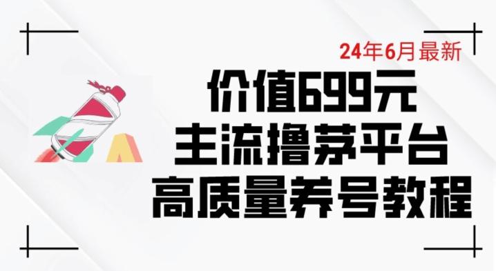 6月最新价值699的主流撸茅台平台精品养号下车攻略【揭秘】-情久项目网
