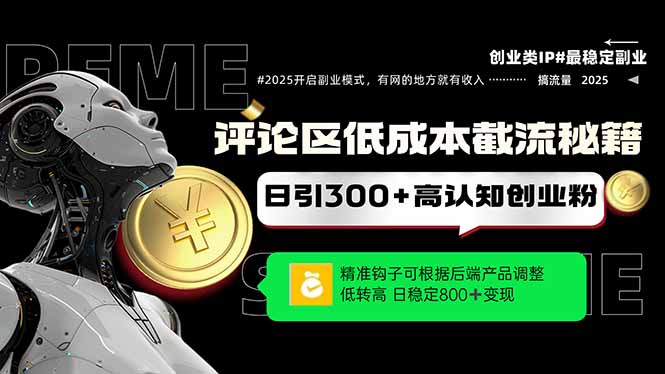 评论区低成本引流秘籍，精准钩子直击用户，单账号日增300+创业粉，日稳...-情久项目网
