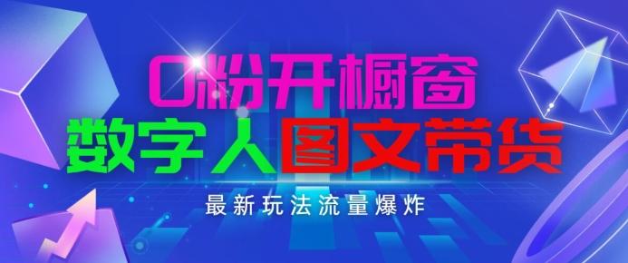 抖音最新项目，0粉开橱窗，数字人图文带货，流量爆炸，简单操作，日入1K+【揭秘】-情久项目网