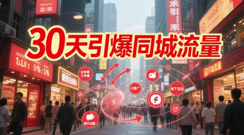30天引爆同城流量：团购篇 认知篇 流量篇 来客篇 达人篇 老板人设IP篇 投流篇-情久项目网
