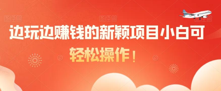 边玩边赚钱的新颖项目小白可轻松操作！-情久项目网