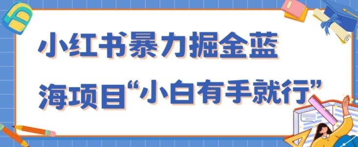 小红书暴力掘金蓝海项目，轻松日入1000+、小白有手就行（附新引流方法，不违规）-情久项目网