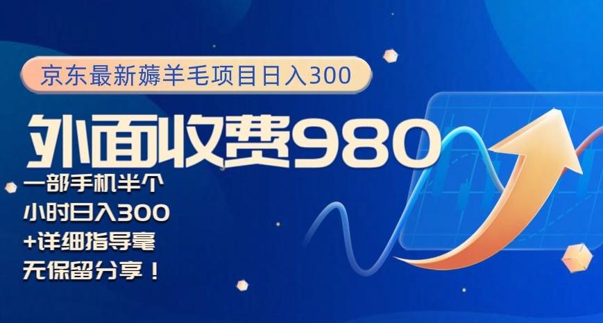 京东最新薅羊毛项目小白怎么做到日入300+一部手机半小时搞定-情久项目网