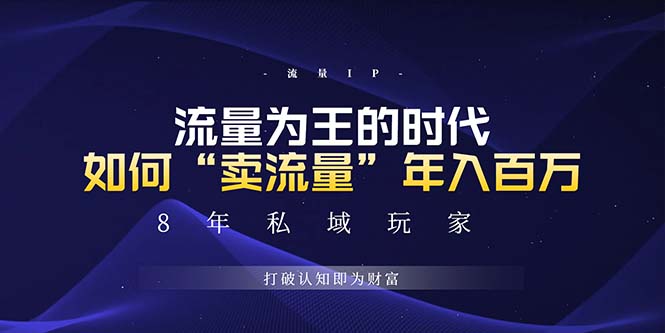 未来如何通过“卖流量”年入百万，跨越一切周期绝对蓝海项目-情久项目网