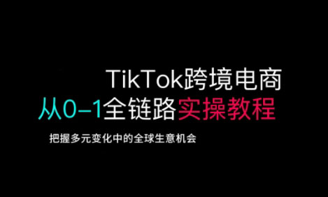 TikTok电商运营从基础到高阶全方位实操-情久项目网