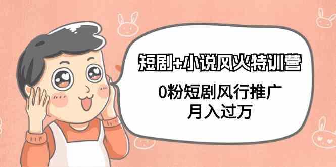 小说+短剧风火特训营，0粉短剧小说风行推广，实现月入过万-情久项目网
