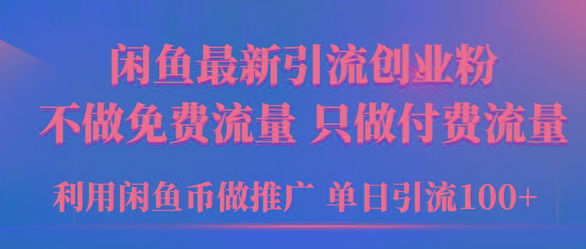 (9584期)2024年闲鱼币推广引流创业粉，不做免费流量，只做付费流量，单日引流100+-情久项目网